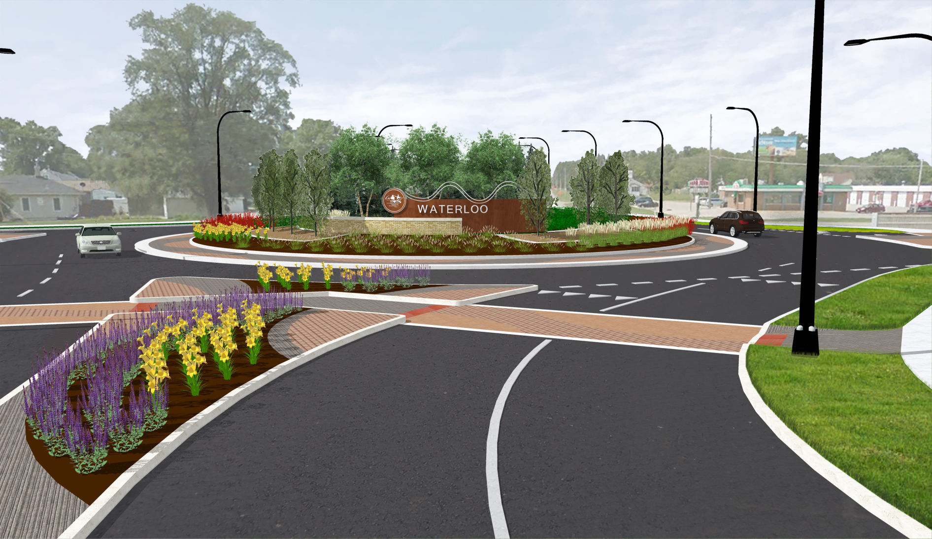 University and Fletcher roundabout